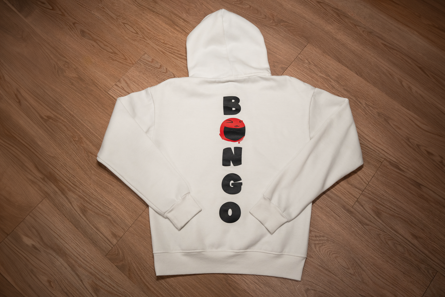 Bongo Heavyweight Helmet Cat Hoodie (White)